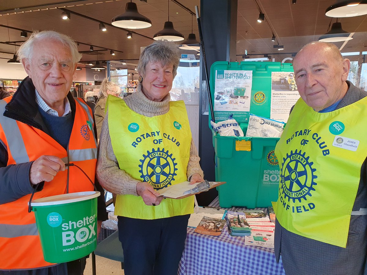 LichfieldRotary's tweet photo. Collecting for ShelterBox today and Saturday at the Co-op, Boley Park, Lichfield. Come and say hello if you are nearby. https://t.co/4IRIfQeJBd