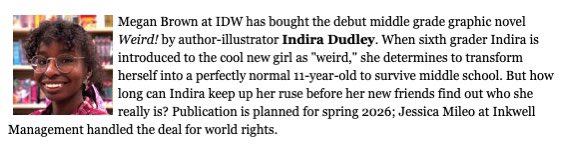 🐺 NEW BOOK ALERT 🐺 Indira Dudley is bringing to life a heartfelt story about what it means to be WEIRD! in middle school—so excited for y’all to read this one!! ✨