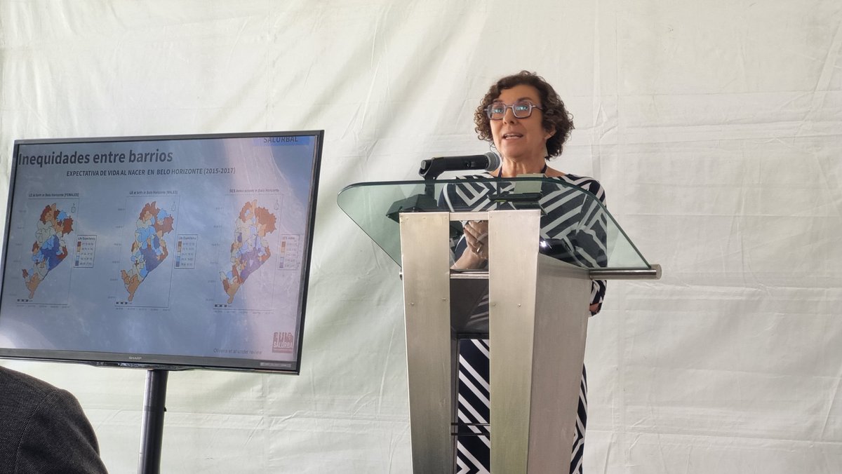 .@adiezroux muestra resultados de SALURBAL. Entre ellos que las ciudades tienen condiciones de salud, inequidad y ambiente heterogéneas; incluso en Cds. de tamaños similares. Estas diferencias se manifiestan en indicadores como la diferencia en esperanza de vida
#DiálogosSALURBAL