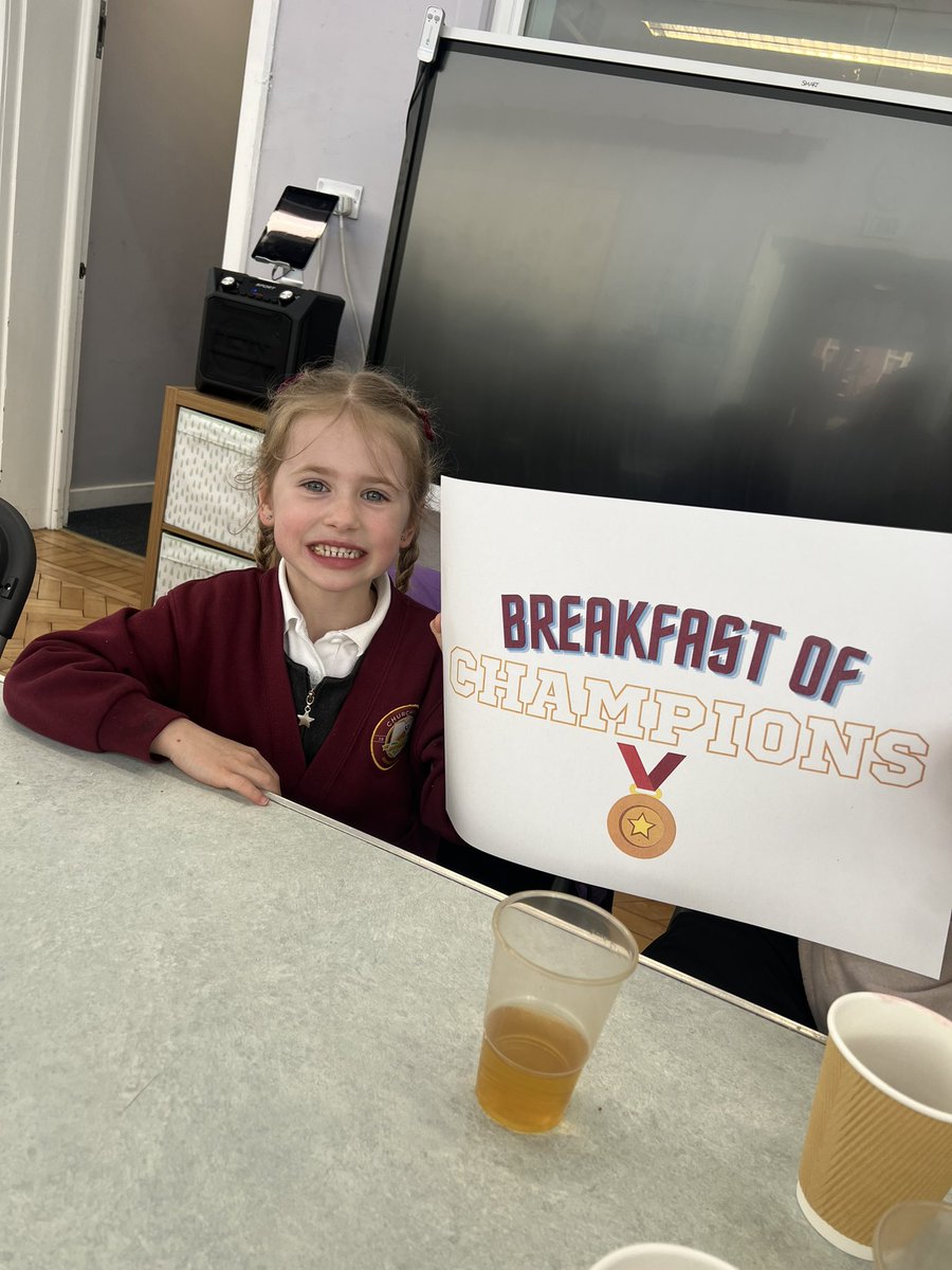 Breakfast of champions 🏅@churchfieldprim