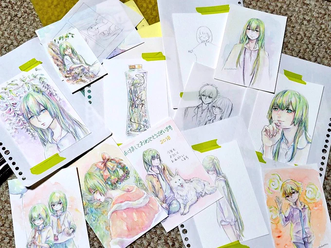 何年前のか分からない水彩の原画が出てきたw 