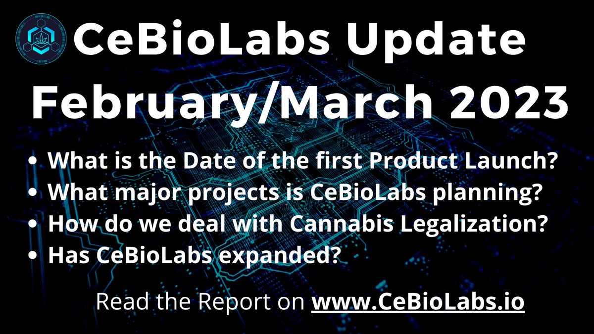 CeBioLabs's tweet image. 🌐Report February/March

Read about urrent developments, upcoming product launches &amp;amp; other exciting plans in the course of #Cannabis legalization in Germany. CeBioLabs and $CBSL are preparing and are already very well positioned. 

📌 cebiolabs.io/cebiolabs-repo…

#Blockchain #BSC