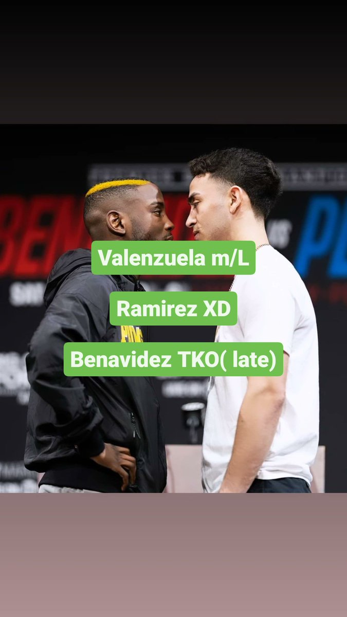 budaboxing's tweet photo. FIRST PREDICTIONS🥊
Ayer yo y mi compañero @Lefthook_ estuvimos de acuerdo en estas 3 predicciones, otras opciones interesantes si tienes dudas de el resultado serian +8.5 rounds pero tendria cuidado con el poder de el rayo,
Estoy seguro que benavidez se ira arriba de +7.5 Rds https://t.co/yDTwOXNdKR