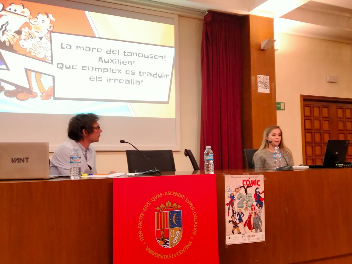 MJoseMompean's tweet photo. Algunes fotos de hui de les XXV Jornades del Cómic de la Universitat d’Alacant. Totes les ponències han sigut molt interessants! M’ha encantat poder participar per primera vegada 🥰 #unicomic @CUnicomic @UA_Universidad https://t.co/7nMNTsIGxi