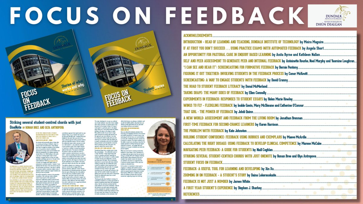 ππ¨π§ππ§ ππ«ππ (@bree_edu) on Twitter photo <a href="/DkIT_ie/">DkIT</a> has developed & maintained a spotlight on enhancing feedback practices, and in the recent 'Focus on Feedback' book, staff & students captured how it supports teaching, learning & assessment. Huge credit + thanks to <a href="/gerry_gallagher/">Gerry Gallagher</a>, Breda Brennan & Aidan Garvey for...1/3 <a href="/DkIT_ie/">DkIT</a> has developed & maintained a spotlight on enhancing feedback practices, and in the recent 'Focus on Feedback' book, staff & students captured how it supports teaching, learning & assessment. Huge credit + thanks to <a href="/gerry_gallagher/">Gerry Gallagher</a>, Breda Brennan & Aidan Garvey for...1/3