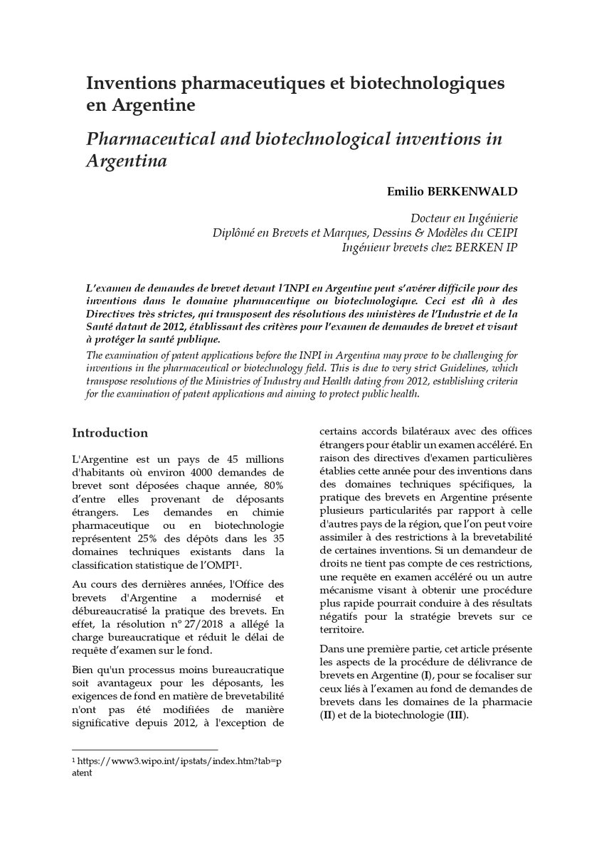 Revue Francophone de la Propriété Intellectuelle tweet media