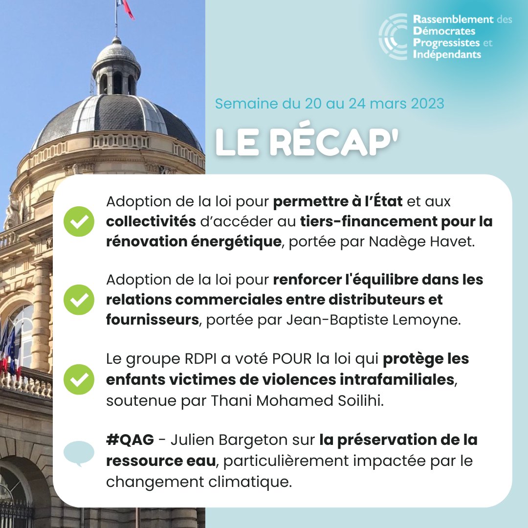 senateursRDPI's tweet photo. #LeRecapRDPI 👀👇 https://t.co/7h52b851In