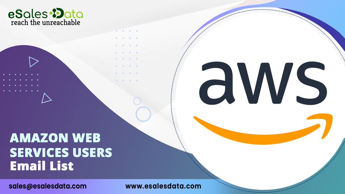 Having a database of Companies who use AWS will improve your branding and visibility. It will help contact target clients with ease. 

Know More: esalesdata.com/technology/aws…

#email #data #leads #esalesdata #b2bindustry #technologydata #awsuseremaillist  #awsusersdata #awsuserslist