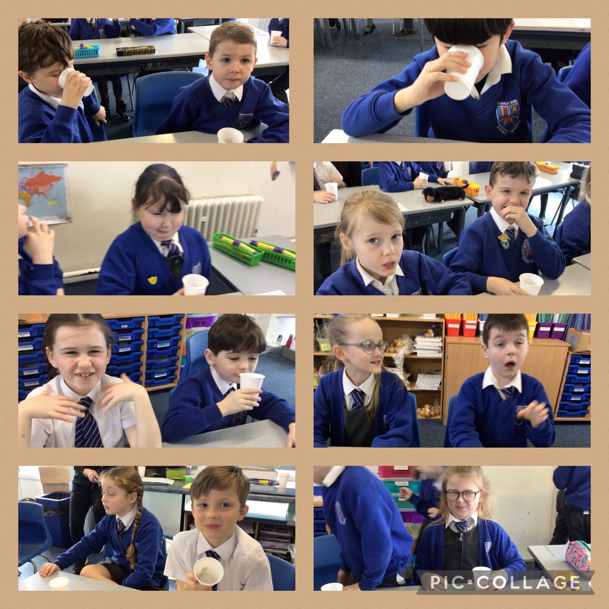 Zebraclassww's tweet photo. Our new text in English is called Cloud Tea Monkeys so today we were apprentice tea tasters! We tried a range of different tea including peppermint, camomile, Earl Grey, strawberry and mango and British Breakfast tea. @whistonwillis1 #WWPAWRITING @LiteracyDonny @theliteracytree https://t.co/wpXHtKjVcJ