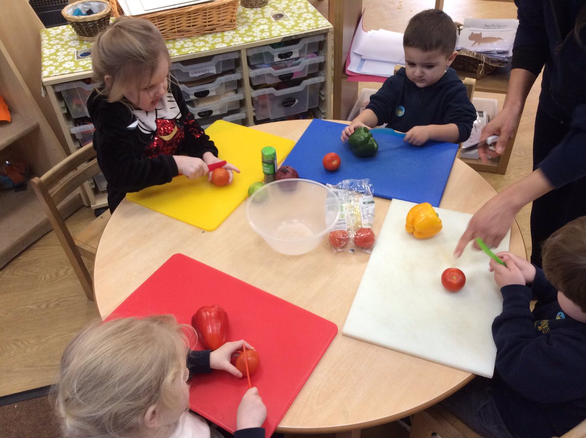 EgremontEYFS's tweet photo. #funsnackfriday with an #environmentchallenge twist. We learnt how growing our own food can help our world. We watched a video about how peppers and tomatoes are grown and then set to work making our own salsa! Come back later for the taste test 🇲🇽🌶🍅 https://t.co/VgwyilC3Xa