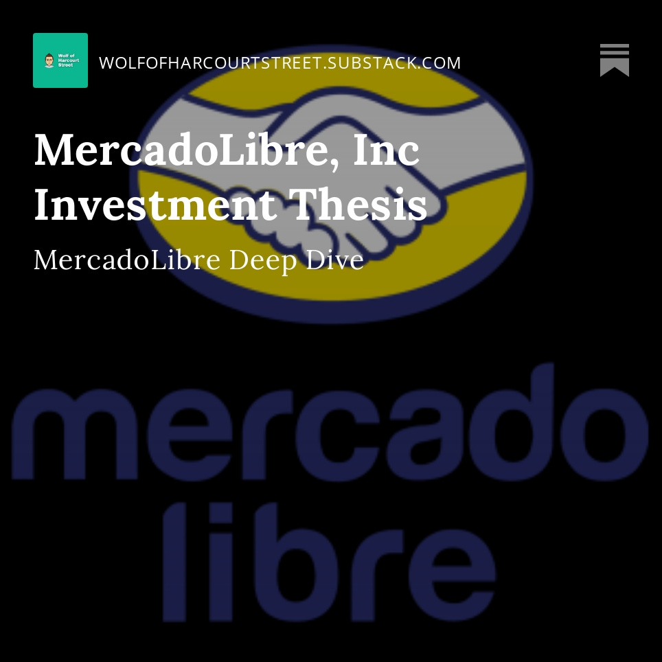 1) MercadoLibre Investment Thesis 

Here is my take on $MELI

A RETWEET really helps out if you find the content useful 🙏

Link below 👇