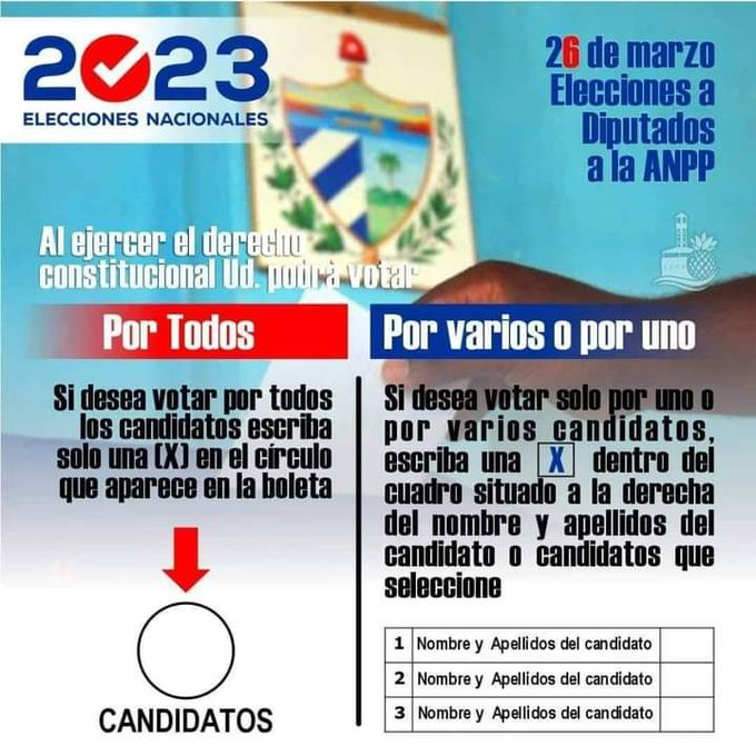 iveleisi's tweet photo. Ya faltan pocos días para las elecciones de los Diputados al Parlamento Cubano 
¿¿Sabes cómo votar?? Acá te lo explicamos #YoVotoXTodos #MejorEsPosible https://t.co/qX3e9b2WM3
