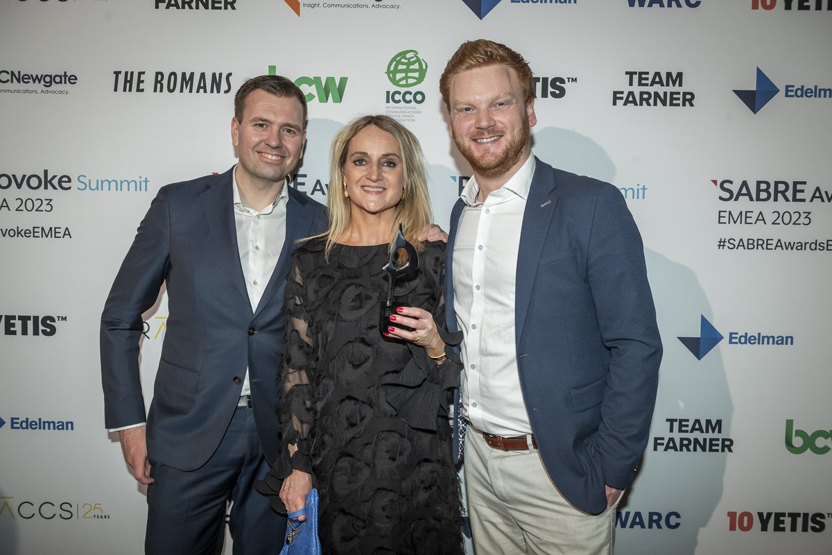 FourtoldTweets's tweet photo. Double winners!🥇🥇
 
Our team won big at yesterday's @Provoke_News #SABREAwardsEMEA, winning 2 trophies for our work with @issworld.

Thrilled to have won Best Social Publishing &amp; Blogs, and CEO of the Year. Congrats to all involved! 🎉🏆

📸(c) @Provoke_News https://t.co/ixXXmHdlhw