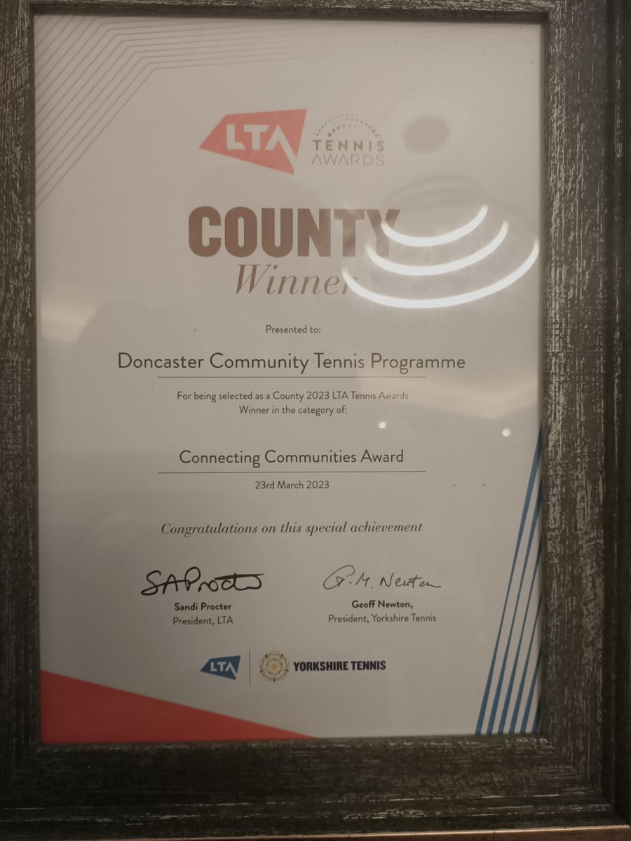 CFON_UK's tweet photo. Congratulations to @FinndoroObasi for his continuing community project winning a 2023 the LTA Tennis Award as the winner of the Connecting Communities category at the Yorkshire Tennis Awards https://t.co/ygKSQ9UVO0