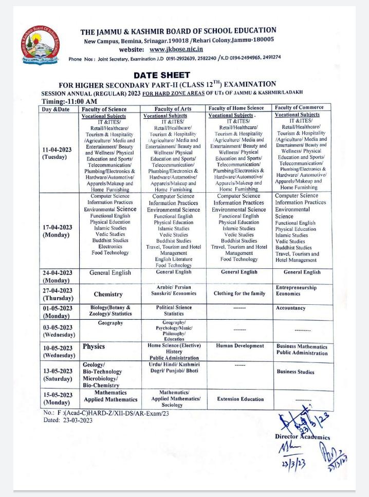 Avinash51871083's tweet photo. #jkbose declared Datesheet of class #10th #11th and #12th for #hardzone #jkut https://t.co/O40GbBU1XA