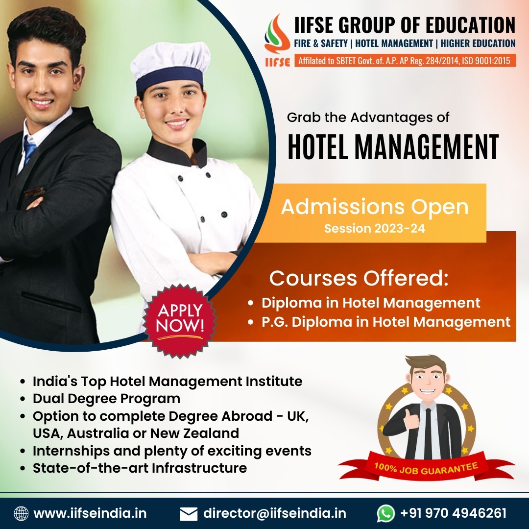 INSTITUTEOFIND2's tweet photo. Grab the Advantages of
HOTEL MANAGEMENT
Admissions Open Session 2023-24
Courses Offered:
• Diploma in Hotel Management
• P.G. Diploma in Hotel Management
For Admissions Call us +919704106261"
#iifseindia #hotelmanagementcollageinvizag #hotelmanagement #iifsehotelmanagement https://t.co/8ReM8lI7Tv