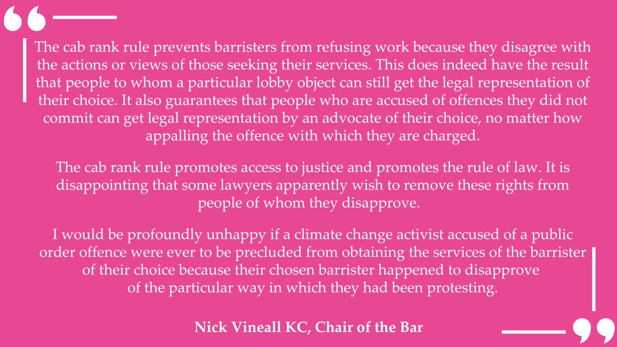 The Bar Council on Twitter "A statement from Nick Vineall KC, Chair of