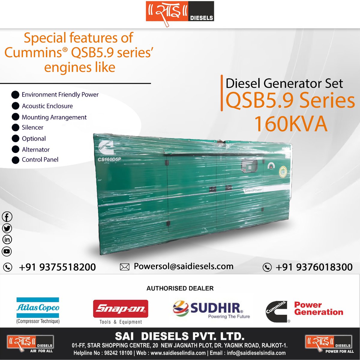 DieselsSai's tweet photo. Key to your continuous power supply

#saidieselspvtltd #saidiesels #SUDHIR #powerGeneration #simpleoperation #snapontools #atlascopco
#ecofriendly #Generator #sudhirpoweringthenation  #Dieselgeneratorset #Genratorset #Optional #silencer #yagnikroad #rajkot #Gujarat https://t.co/Neu6bVZfoQ