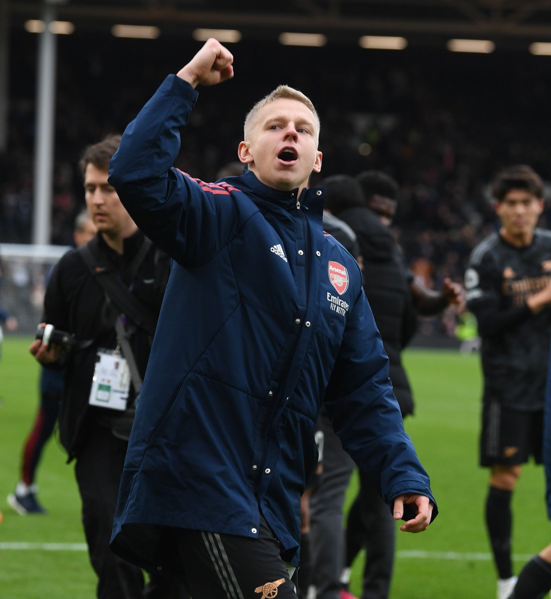 ChrisWheatley's tweet photo. Oleksandr Zinchenko on being warned by the FA over his celebrations:

"We are not robots, we are human beings. We're just doing our job and when this job is successful, why are we not allowed (to celebrate)? I don't understand," he told @_DanMatthews_. 🇺🇦

"Every single game in the Premier League is so tough… that's why we celebrate."
