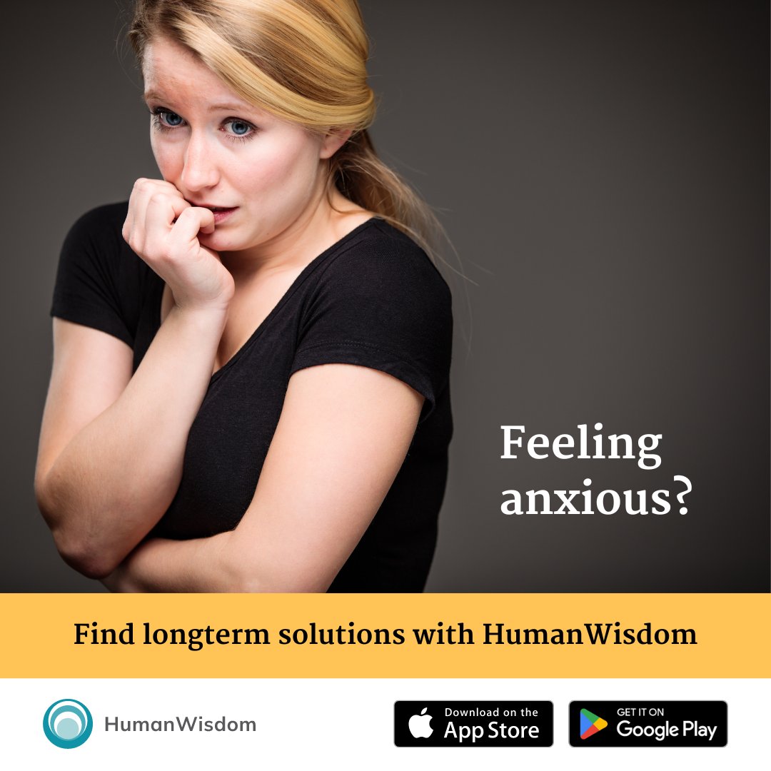 HappierMeApp's tweet photo. To overcome anxiety, we must begin by understanding why we feel anxious. This helps us realize that our fears are not real & are caused by overthinking.
Download the HumanWisdom app & Explore the module on anxiety on the app. It's free to browse.
#anxiety #humanwisdom https://t.co/N1TP9ptvPN