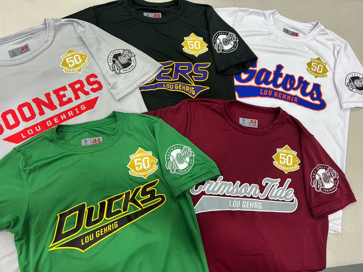 Check out the Lou Gehrig softball house jerseys for this summer! We’re excited to be a sponsor, and help celebrate the 50th anniversary of LG! 🥎