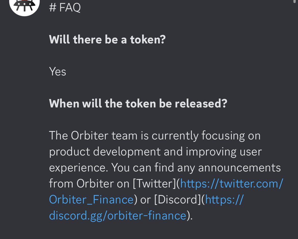 Token confirmed for <a href="/Orbiter_Finance/">Orbiter Finance 🛸</a>