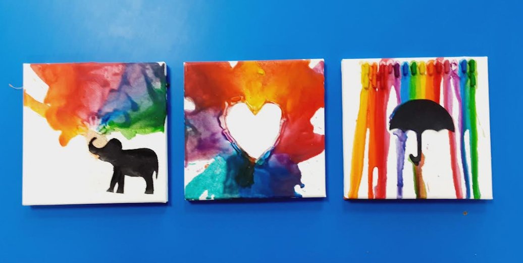 HealeySchool's tweet photo. Nursery World Book Day inspired learning, based on children's curiosity. Looking at changes around us - bulbs to daffodils, buds to blossom trees, potatoes to chips AND solid crayons to melted wax 🖍️Just look at this artwork! 😍💕🎨🖌️#EYFS #Curiosityledlearning #art #WorldBookDay https://t.co/CxUYocJmH5
