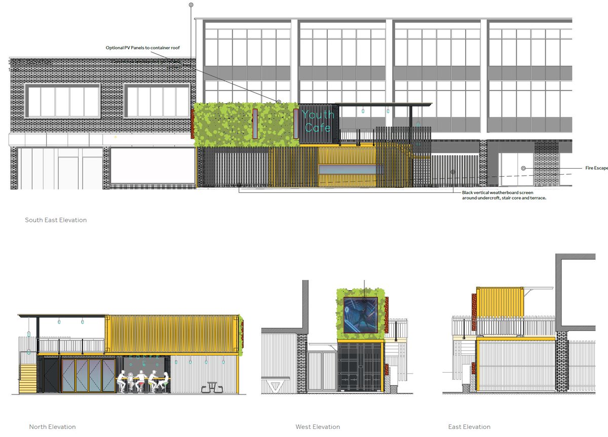 ClagueLLP's tweet photo. We are excited to share our design for a new Youth Hub in Canterbury City Centre. 

Created for City Impact the hub will provide a café/kitchen area, indoor seating area, game zone, movie zone, chill zone and WC, and a sheltered external terrace.

@CityImpactKent @RosieDuffield1 https://t.co/swgn3J9E0u