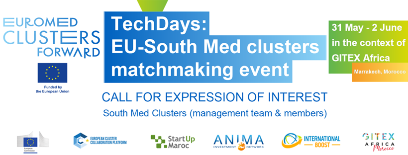 #TechDays Give visibility to your #cluster &amp; company members of your cluster! Are you in the fields #Textile #Cleantech #ICT or #Agrifood? 
Get a free access <a href="/GITEXAfrica/">GITEX AFRICA</a>
=> coverage for travel &amp; accommodation. Express your interest prior to  28/03/2023👉bit.ly/3lsKqAH