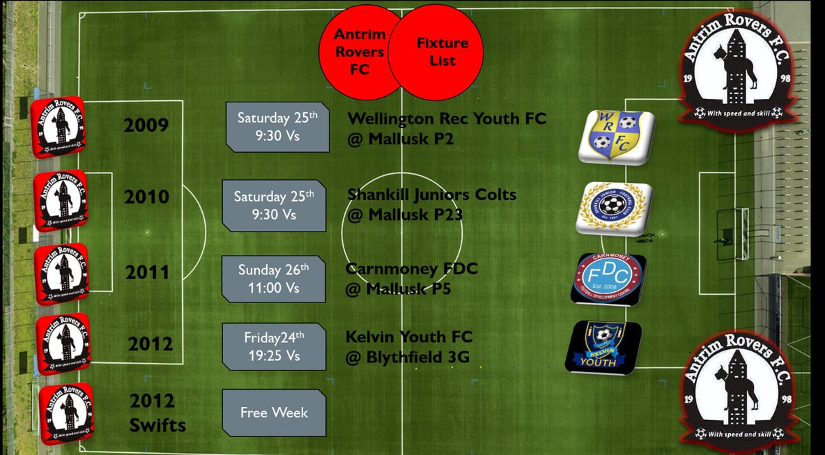 antrimroversfc's tweet photo. Antrim Rovers fixtures this weekend 🔴⚫🔴⚫ https://t.co/7XlkWwLX9U