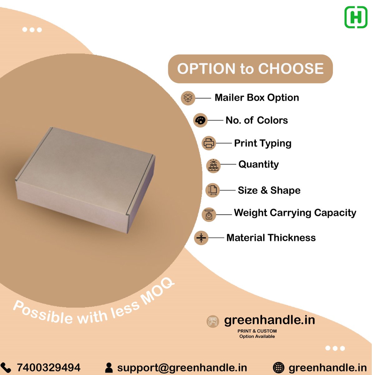 greenhandle_in's tweet image. Mailer Boxes is available in Different Colors and shapes, with Compostable and Recyclable in Nature. It can be used for Heavy Packaging Materials.

Order online
greenhandle.in

#mailerbox #box #packaging #giftboxes #custombox #movingboxes #moving #greenhandle #twitter