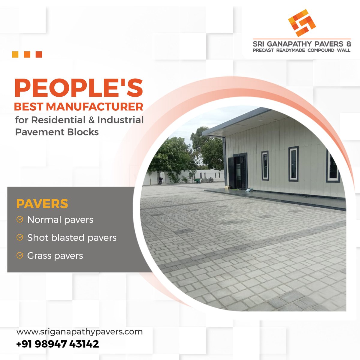 ganapathypavers's tweet photo. At Sri Ganapathy Pavers, you can find all the paver blocks you need to meet domestic and commercial pavement needs under one umbrella. Fulfill your requirements from us
https://t.co/GGQfm0zaCG
#paverblock #GrassPavers #NormalPavers #ShotBlastedPavers #sriganapathypavers https://t.co/xAjPMpT2b5