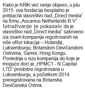 balkancinema's tweet photo. @N1infoBG @DraganDjilas @KRIKrs @OCCRP Novinari @KRIKrs tvrde da se protiv  @DraganDjilas vodila lažna kampanja tajnih bankovnih računa i kompanija registrovanih preko ofšor lokacija #DirectMedia ? https://t.co/KEsXmxLWpC
