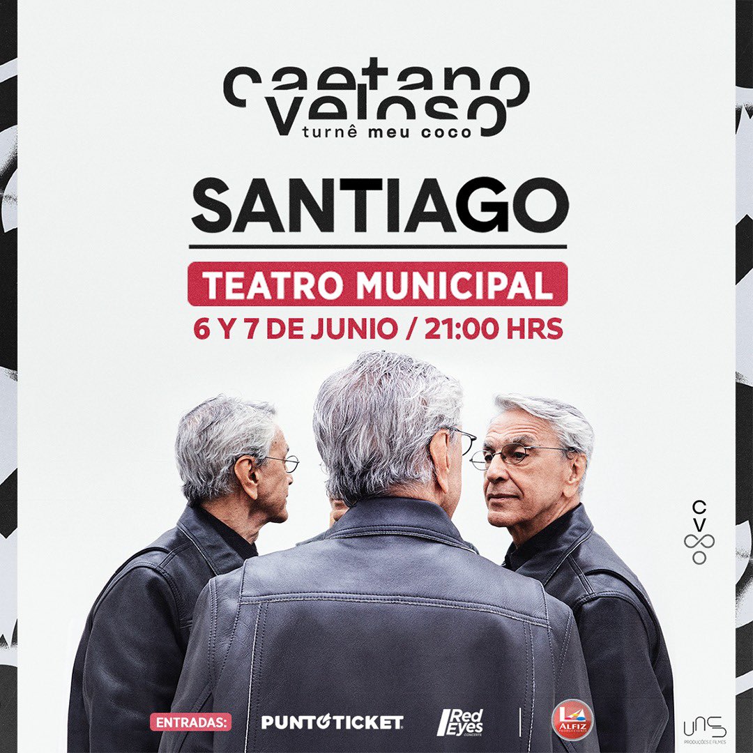 Por éxito de ventas <a href="/caetanoveloso/">Caetano Veloso</a> agenda segundo concierto en #Chile
Entradas a la venta desde el martes 21 de marzo por <a href="/puntoticket/">Punto Ticket</a>