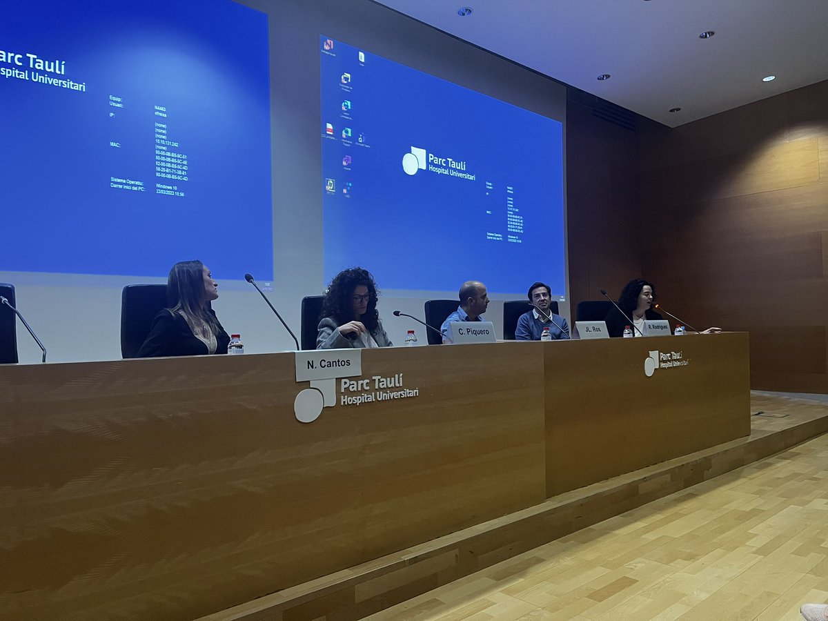 VirTauli's tweet photo. Mesa moderada por Carolina Muñoz. Hablemos de las jornadas laborales y las guardias en RVI. ¿Cuál es la situación actual en los diferentes centros? Participan en la mesa José Luís Ros, Rubén Rodríguez, Nuria Cantos y @cucukooks. Carol: “esta mesa dará mucho de sí”. https://t.co/nZmWmeofJ5