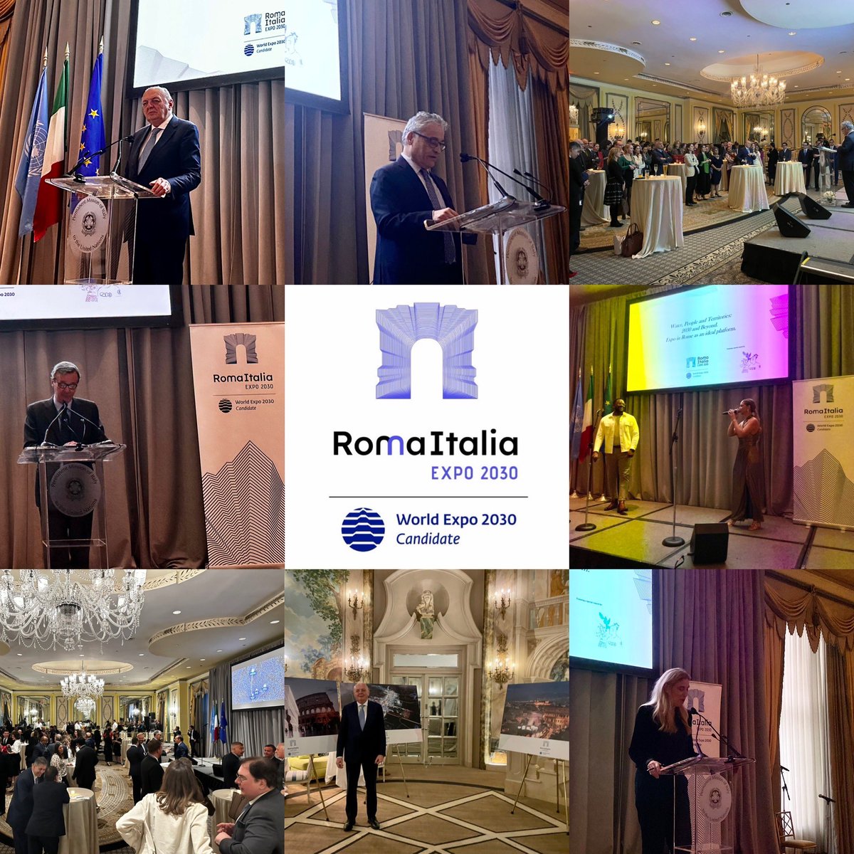 Expo2030Roma's tweet photo. #Expo2030Roma protagonista a New York con la mostra dedicata al Masterplan. 
Roma e l’Expo protagonisti a New York a margine della Conferenza Mondiale ONU sull’Acqua con un appuntamento, intitolato “Acqua, persone e territori: il 2030 e oltre. Expo Roma una piattaforma ideale”. https://t.co/oVRfSsDWWq
