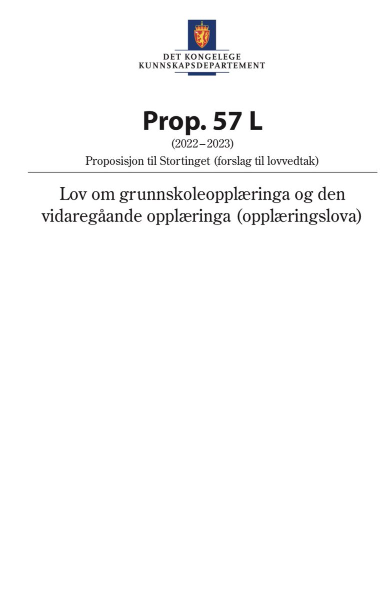 Over 700 sider rykende fersk lovproposisjon.
