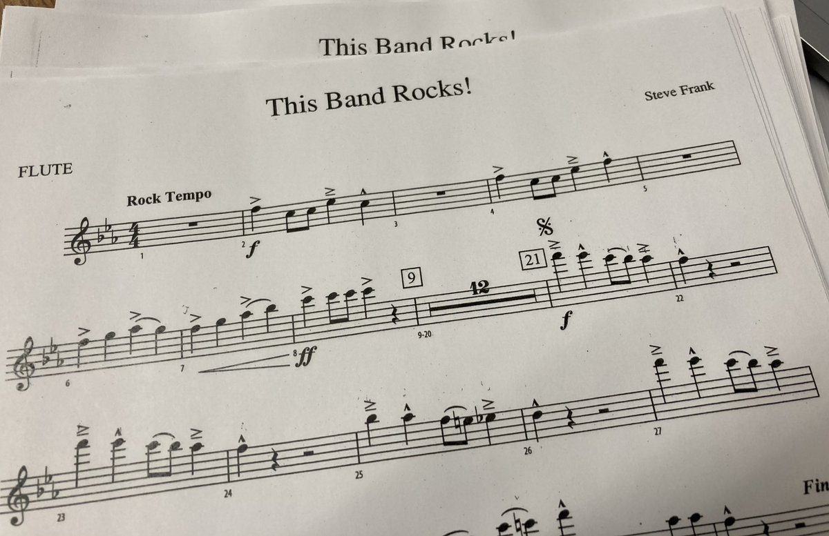 Full circle moment today…I’m starting a piece with my @WestGeneseeCSD 5/6 band that was written by MY elementary band teacher, the best to ever do it, and the reason I became a band teacher, Steve Frank. @WGFineArts