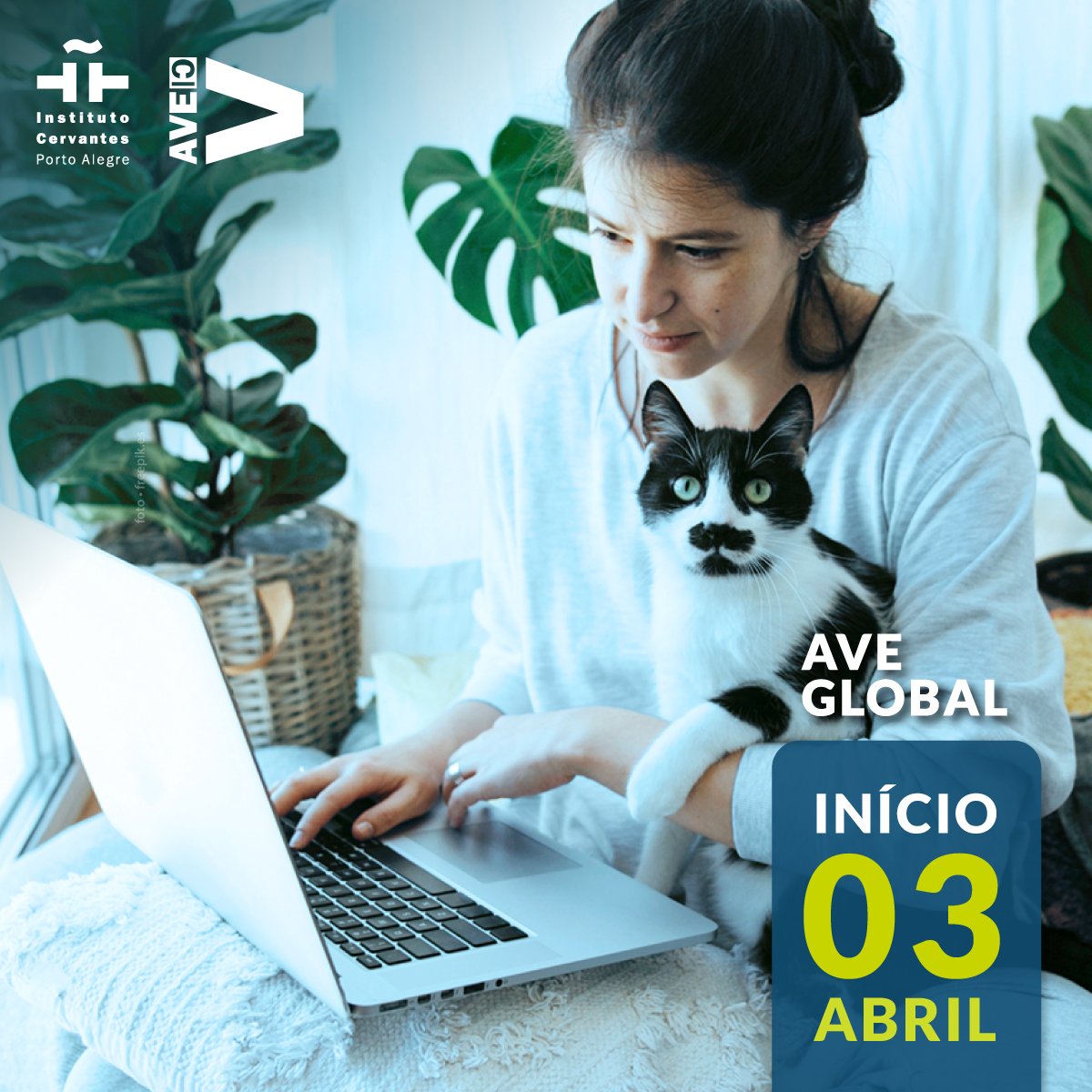 Estude espanhol onde quiser e no seu ritmo! 👩🏽‍💻 🌏  👨🏻‍💻
Nossos novos cursos online #AVEGLOBAL são desenvolvidos para que você possa conciliar os estudos com suas atividades cotidianas. 

Mais informações 
📞 51 3079-2400  • Whatsapp 51 99899-6809
✉️  informapalegre@cervantes.es