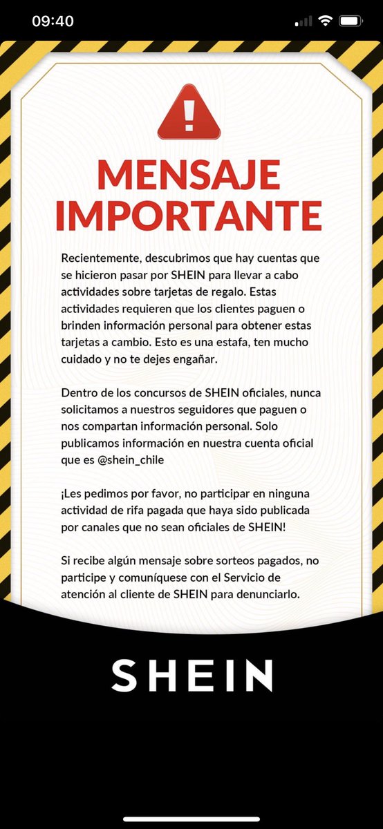 kmi222's tweet photo. @nacional_memes SHEIN avisó que es una estafa. Así que mejor limitar las menciones y así no deberían poder etiquetarte, porque es un spam súper desagradable. Casi uno por día https://t.co/GnyTTvIby1