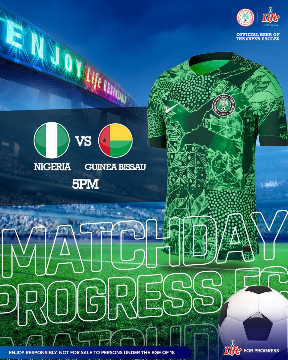 It’s Match Day! 🦅⚽️🇳🇬 Tag 5 friends to follow @lifelager_ng & predict which player will score the opening goal for @NGSuperEagles in today’s match. 5 followers with the most likes win a shopping voucher #PlayForProgress #TuruUgoLota