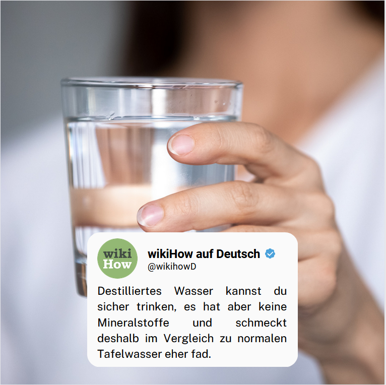 WikihowD's tweet photo. 💧 #Destilliertes #Wasser entsteht, wenn du Wasser zum Kochen bringst, damit es verdampft. Den Dampf kondensierst du wieder in seine flüssige Form. Du hast dann pures Wasser ohne Mineralstoffe oder Verschmutzungen. #wikihowd https://t.co/PsnrbqKEUp