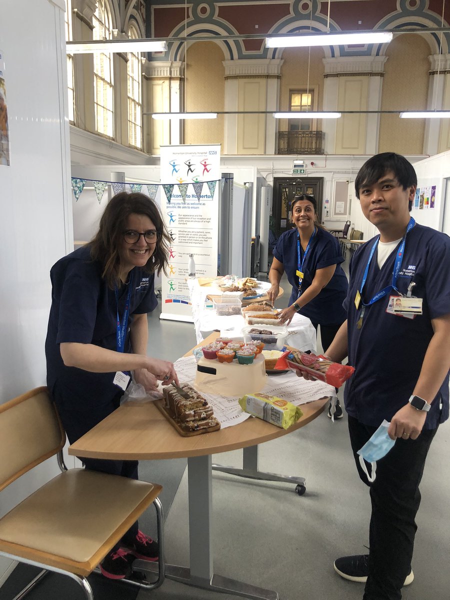 mornapod's tweet photo. Delicious home cooked cakes in aid of  Turkey - Syria earthquake @NHSHomerton St Leonard’s . Come join our bake sale! https://t.co/ARxtbxfvU5