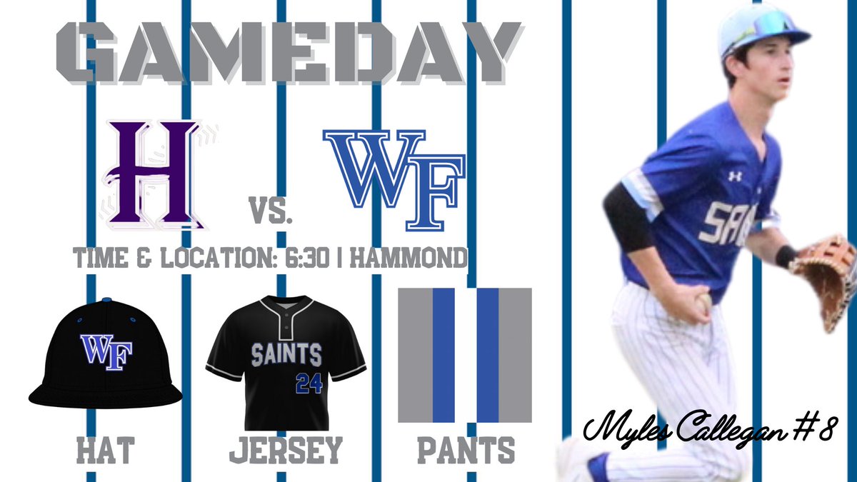 WFHS__Baseball's tweet photo. Saints are hopping on the bus to travel to Hammond and take on the Tornados tonight at 6:30 🚌 https://t.co/YTqdTzOHoV