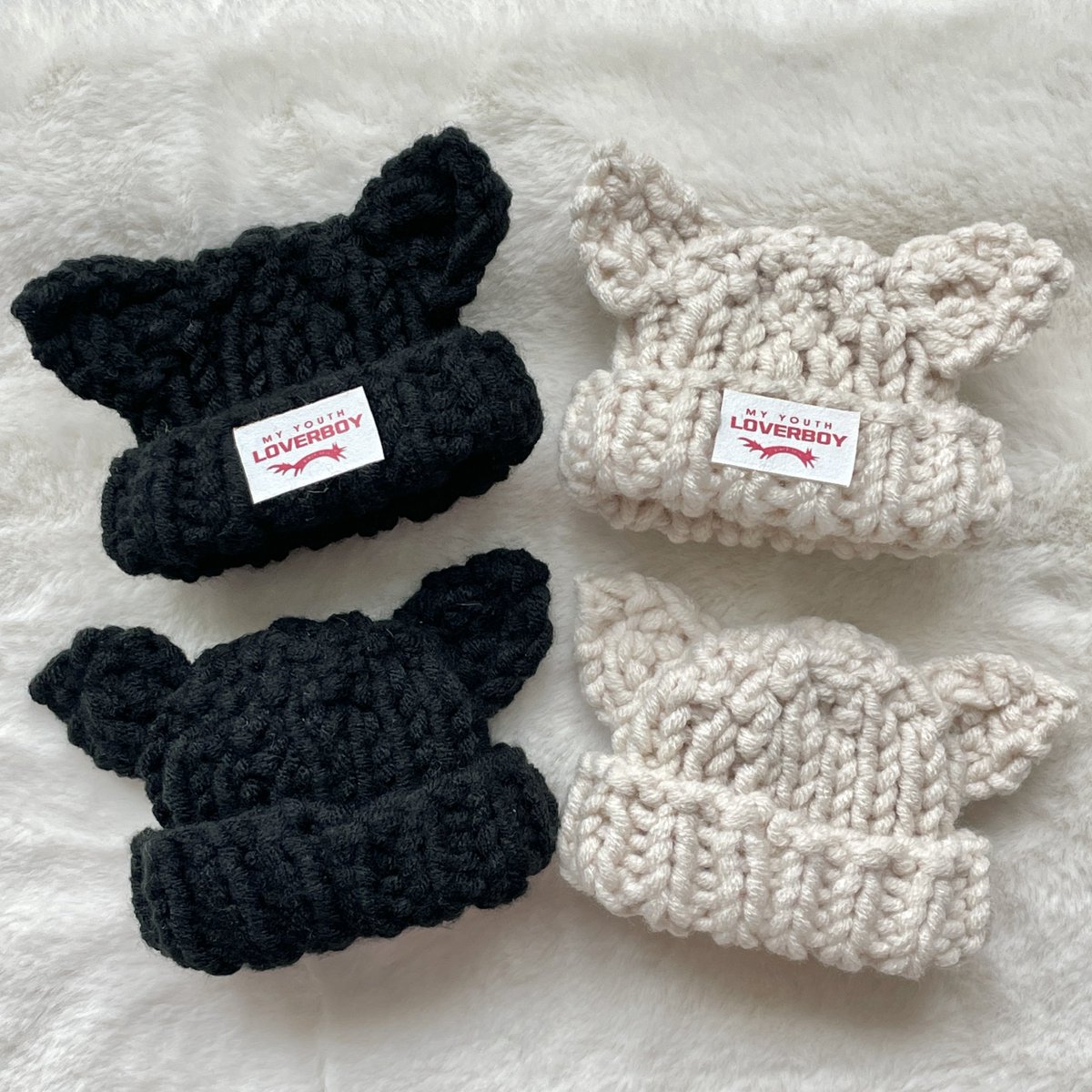 ੈ♡˳ 

#RT 추첨 한분께 뜨개모자를 드려요

𝑳𝑶𝑽𝑬𝑹𝑩𝑶𝒀 
10cm 인형용 뜨개 모자 4차 판매

롭이어(토끼)🐰크림,블랙
여우 🦊
고양이🐱 크림,블랙,블루

자세한 내용은 폼을 확인해주세요 .ᐟ

🗓️ 3월 25일 토요일 21:00 ~ 수량 소진시까지

🔗 witchform.com/deposit_form.p…