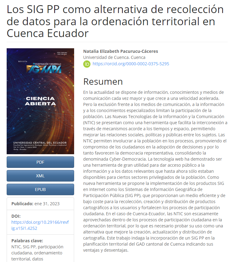 revista_Figempa's tweet photo. [ARTÍCULO] 
Pʀᴇsᴇɴᴛᴀᴅᴏ ᴇɴ ᴇʟ II Cᴏɴɢʀᴇsᴏ ᴅᴇ Dᴀᴛᴏs Aʙɪᴇʀᴛᴏs ʏ Mᴇᴛᴀᴅᴀᴛᴏs, Eᴅɪᴄɪᴏ́ɴ Dᴀᴛᴏs Aʙɪᴇʀᴛᴏs ᴇɴ ʟᴀ Cɪᴇɴᴄɪᴀ  
@datalat
 
𝗥𝗲𝘃𝗶́𝘀𝗮𝗹𝗼 𝗲𝗻
https://t.co/ax9ysVz3vx
#revista científica #FIGEMPA
#NTIC #SIG #participacionciudadana https://t.co/25Cs4x5FIs