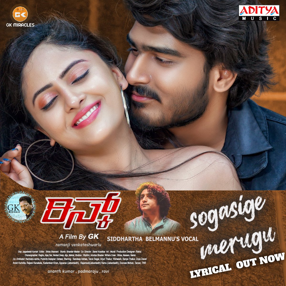 AdityaKannada's tweet photo. Feel the Vibe of Magical Melody 🎶 from the film #Risk in the voice of @siddhartha_belmannu 

#SogasigeMerugu Kannada►https://t.co/2lVsmz58xP

A @KrishnaGantadi ‘s musical!
Starring @SandeepAshwa @sanya_thakurrr

Full Lyrical video song is out now.
A film by Gantadi Krishna! https://t.co/18d4veLy0O