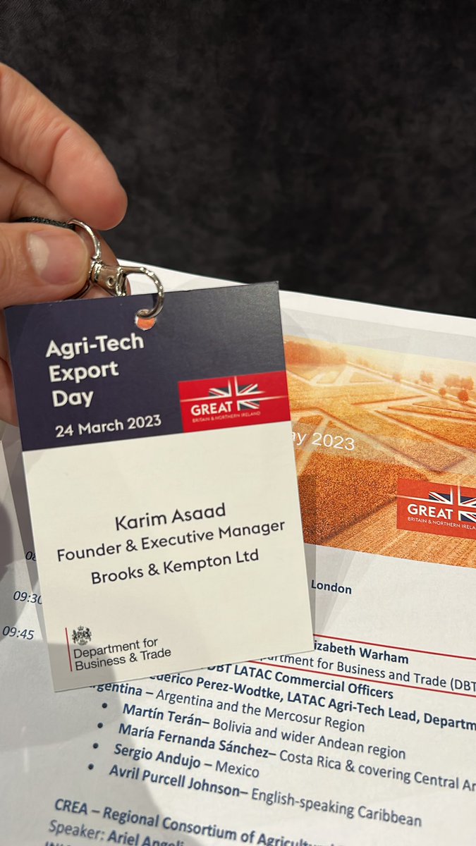 BrooksKempton's tweet photo. Very exciting #DIT 🇬🇧  #AgriTech conference #london  exploring meetings to many countries.
One Great George-Westminster-London https://t.co/GtZtqVntRf