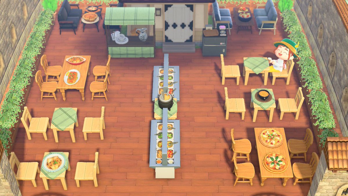 学食だよーん🍴サラダバーのヤングコーンが好き♡
#ACNH
#AnimalCrossingNewHorizions 
#島クリ