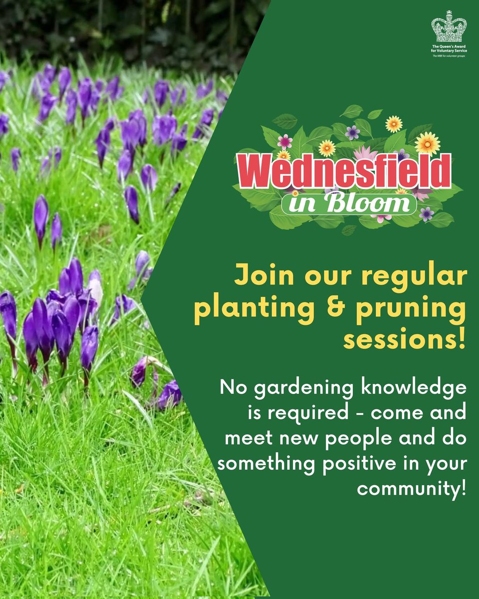 🌺🪻 A reminder that we'll be tidying and pruning TOMORROW Sat 25th March in Wednesfield and Ashmore Park.

Meet at:

- Heron in Wednesfield High Street at 10am.

- Ashmore Park bottom shops at 10am.